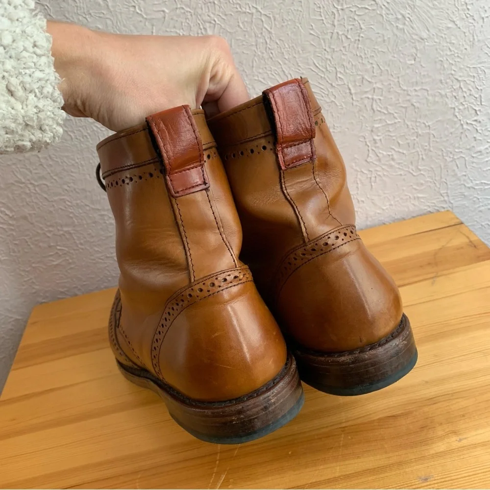 SOLD Men’s Allen Edmonds DALTON Leather Bourbon Wingtip Dress Boots Size 9.5 - Picture 8 of 14